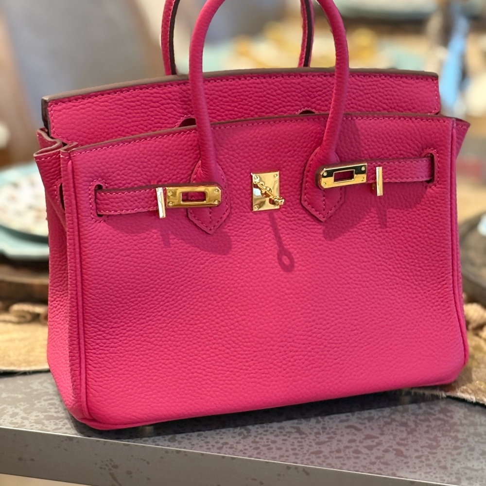Pink Leather Handbag